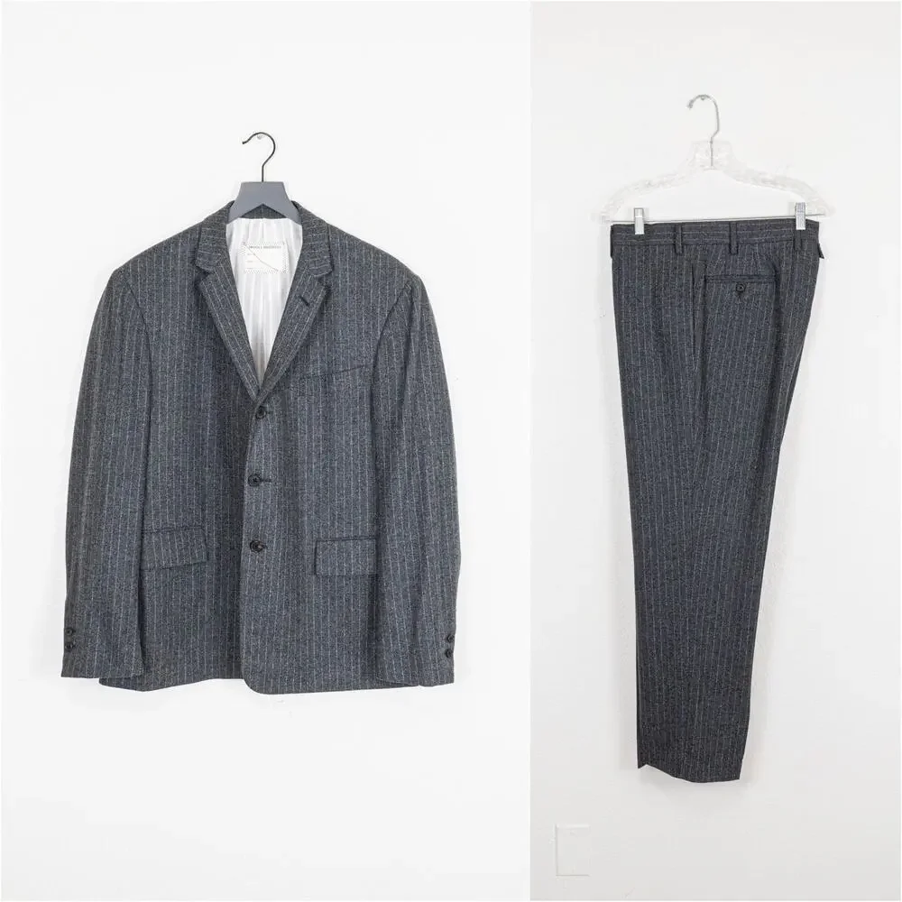 Brooks Brothers Black Fleece x Thom Browne Suit Gray Pinstripe wool tweed BB4